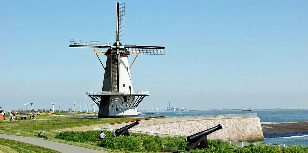 The Oranjemolen windmill in Vlissingen, the Netherlands