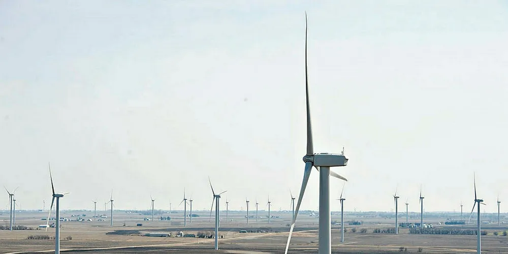 GE turbines spinning in Illinois. Credit: Getty