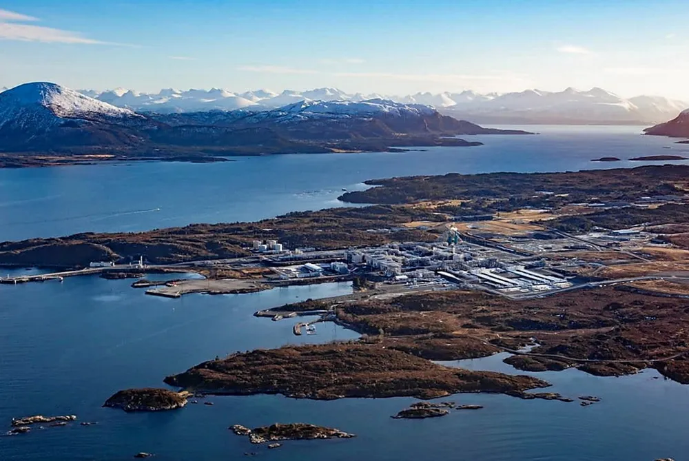 The Nyhamna gas processing plant in Norway.