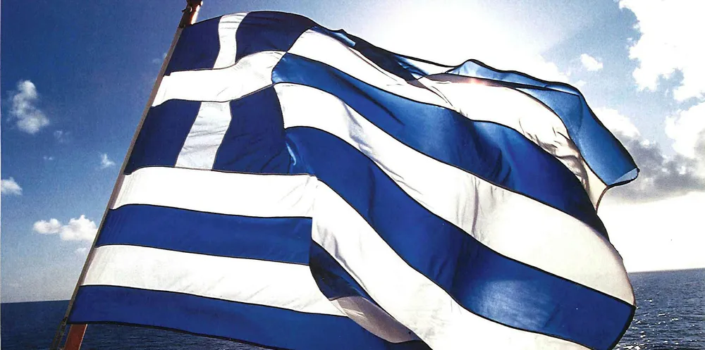 Greek flag/ Greece / Photo: TradeWinds archive