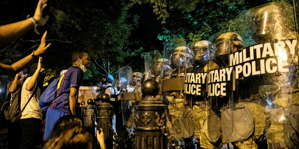 Black Lives Matter protests in Washington, DC in June 2020. US President Donald Trump traveled to Guilford, Maine on Friday, June 5 to discuss the removal of a national marine monument established by President Barack Obama, and to show his support for the fishing industry.
