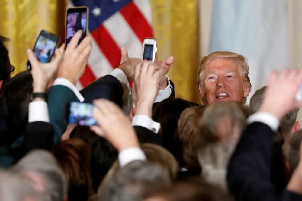 USA president Donald Trump. Foto: REUTERS/Jonathan Ernst/NTB Scanpix.