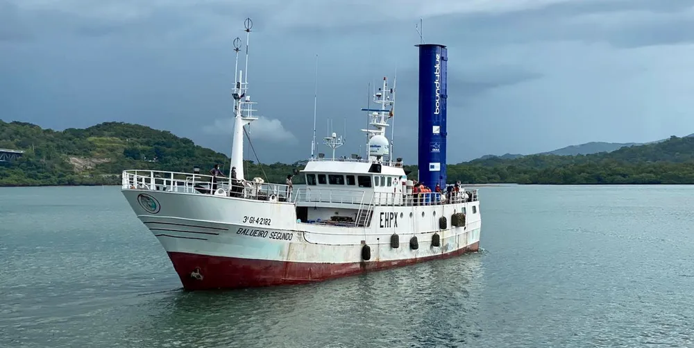 The Balueiro Segundo -- built in 1989 -- isn't much to look at now, but as the first fishing vessel to have an auxiliary wind-assisted propulsion system, it's a pioneer.