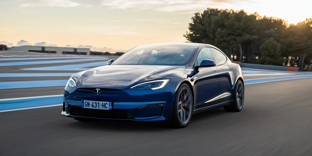 A Tesla EV.