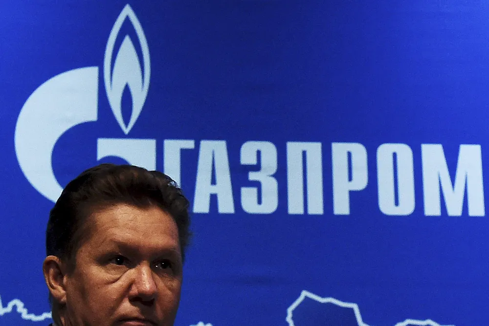 Moving forward: Gazprom, with executive chairman Alexei Miller, on TurkStream