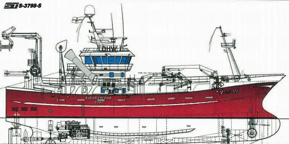 FORLENGES: «Einar Erlend» blir 4,2 meter lengre. TEGNING: Aas Mek. Verksted