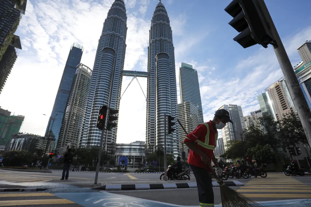 Petronas Twin Towers in Kuala Lumpur - the iconic headquarters of Malaysia's national energy giant, Petronas.