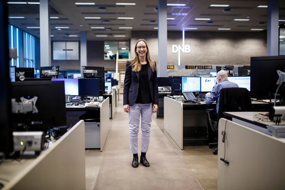 Sjeføkonom Kjersti Haugland i DNB Markets tror ikke renten blir satt opp før neste år. Foto: Nicklas Knudsen