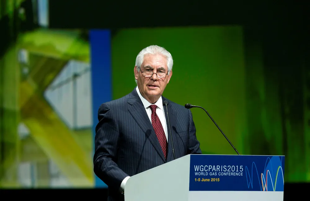 USAs neste utenriksminister Rex Tillerson har adskillig personlig å vinne på at de nåværende sanksjonene mot det russiske regimet oppheves. Foto: Christophe Morin/GT/Bloomberg