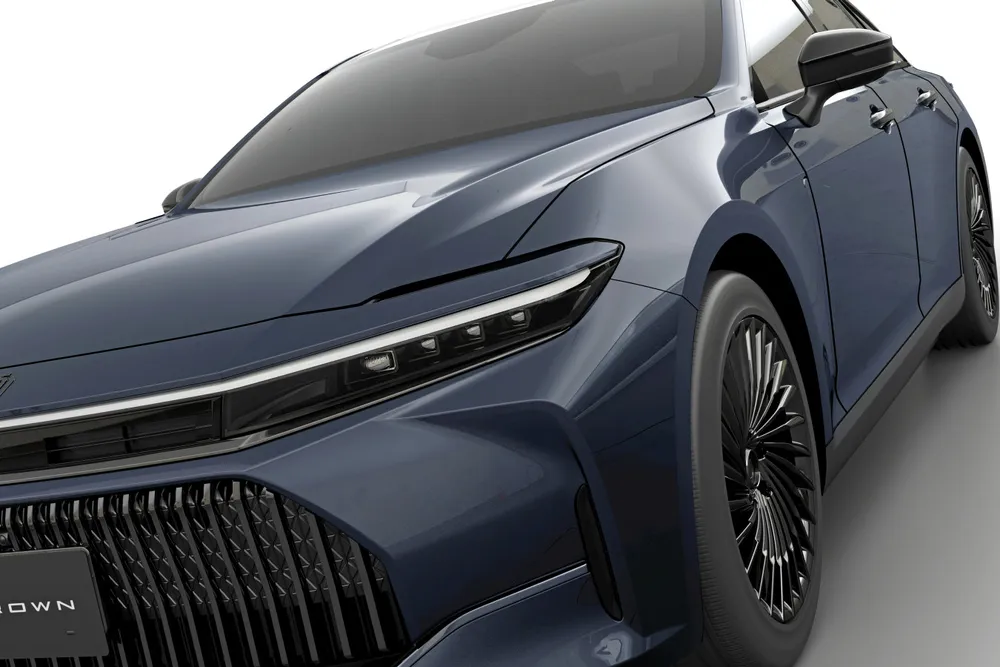 The new 2023 Toyota Crown sedan, which will be available as a hydrogen-powered model.