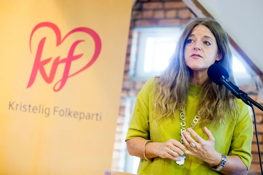 En varsler i Krf sier hun opplevde å bli verbalt angrepet mens hun ventet på å møte partiets generalsekretær Hilde Frafjord Johnson (bildet). Foto: Håkon Mosvold Larsen / NTB scanpix