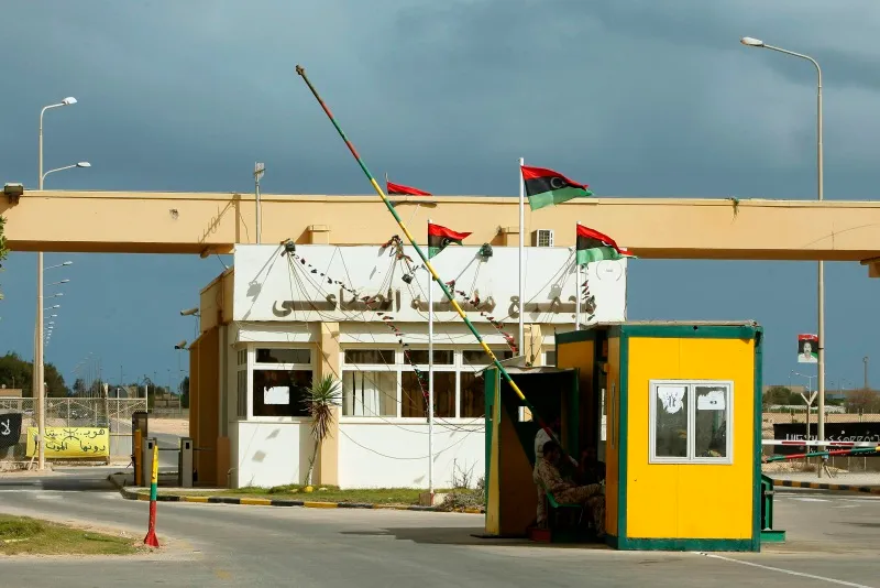 Exports resume: the main gate of the Mellitah oil and gas complex, located 100 kilometres west of Tripoli, Libya