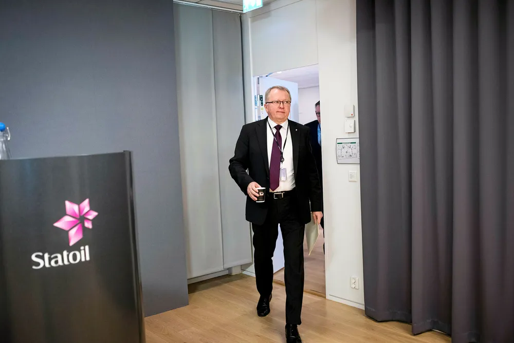 Pressure: Statoil chief executive Eldar Saetre