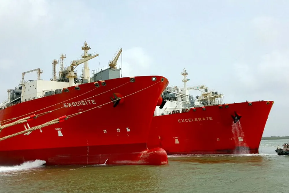 LNG imports: Excelerate Energy's floating storage and regasification unit at Port Qasim