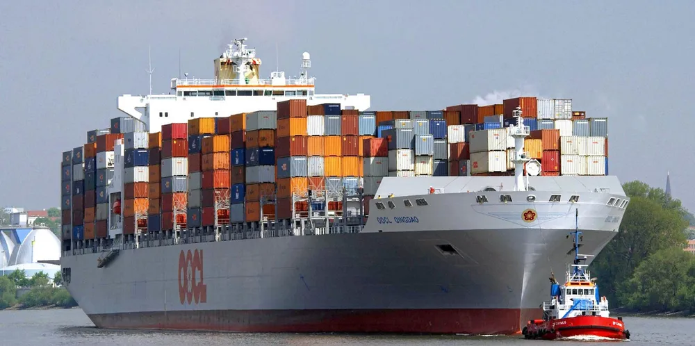 A container vessel pulling into the Port of Qingdao. Russian seafood was shut out of China for a major portion of 2021 over COVD-19 restrictions.