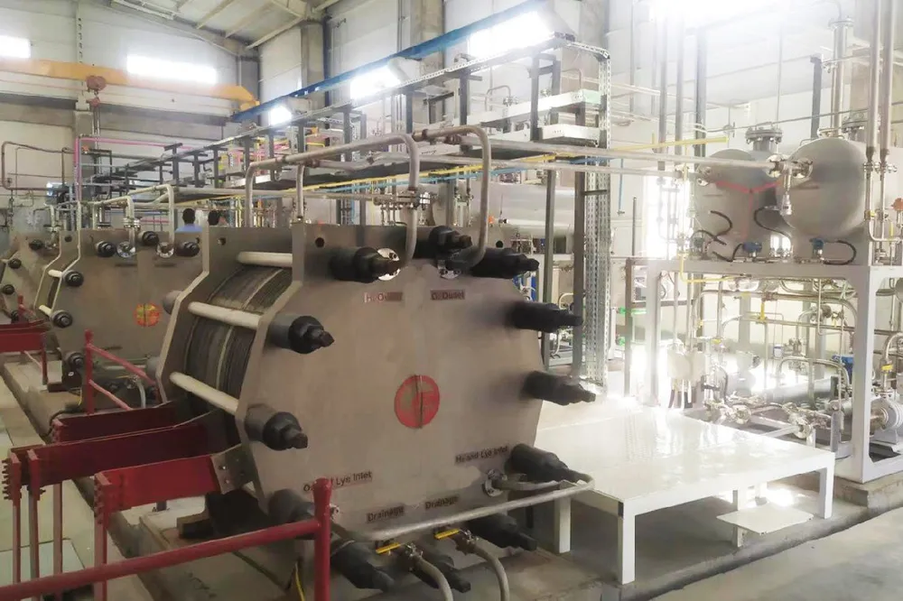 A Tianjin Mainland electrolysis system.