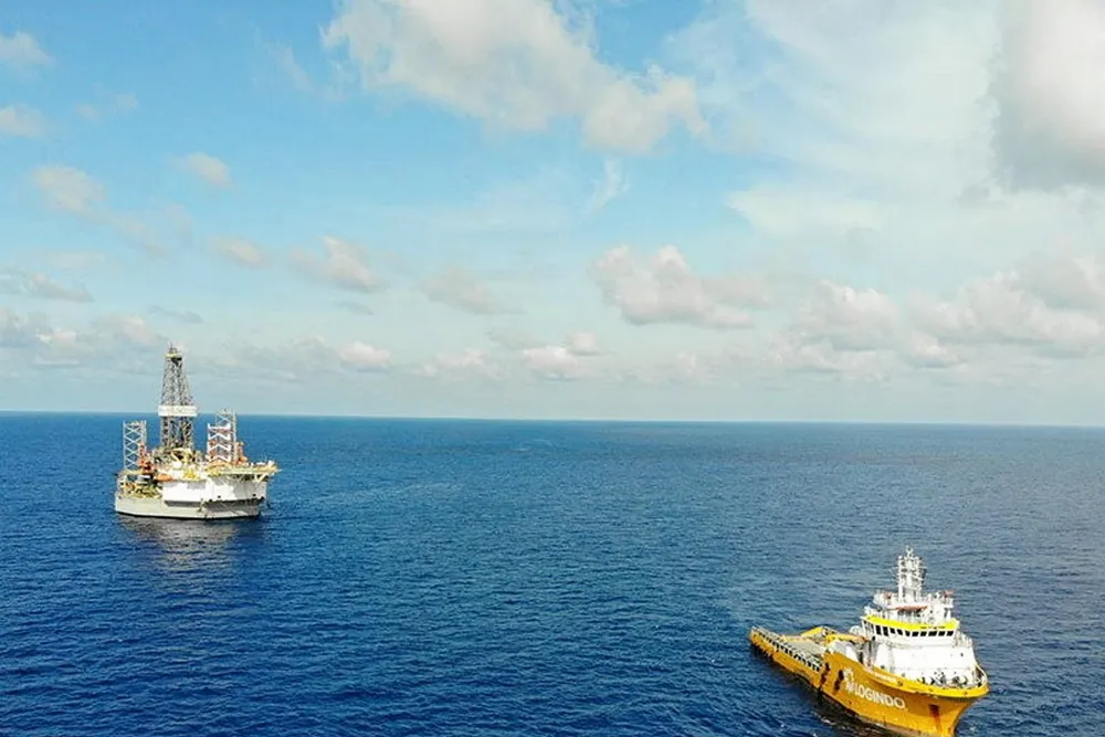 In action: Conrad Asia Energy’s drilling operations.