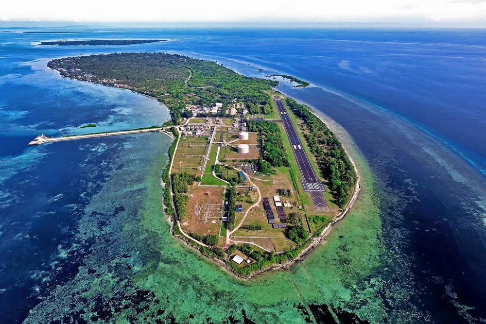Facilities for the producing Kangean asset offshore Indonesia.
