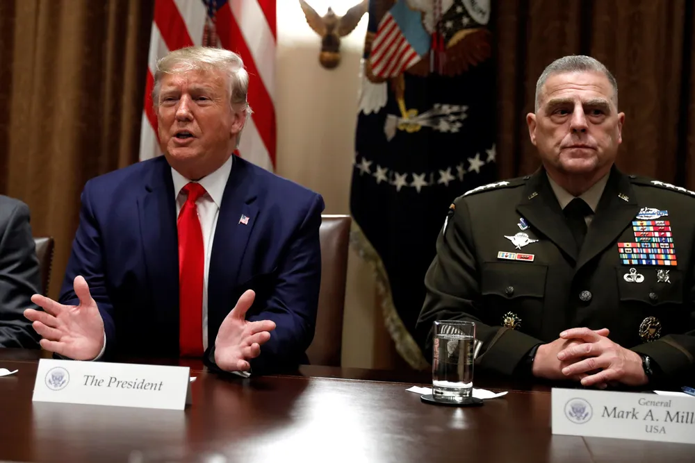 Jeg stoler på at USA under Trump fortsatt vil komme Norge til unnsetning i krig, skriver Guri Melby. Bildet er fra 2019.