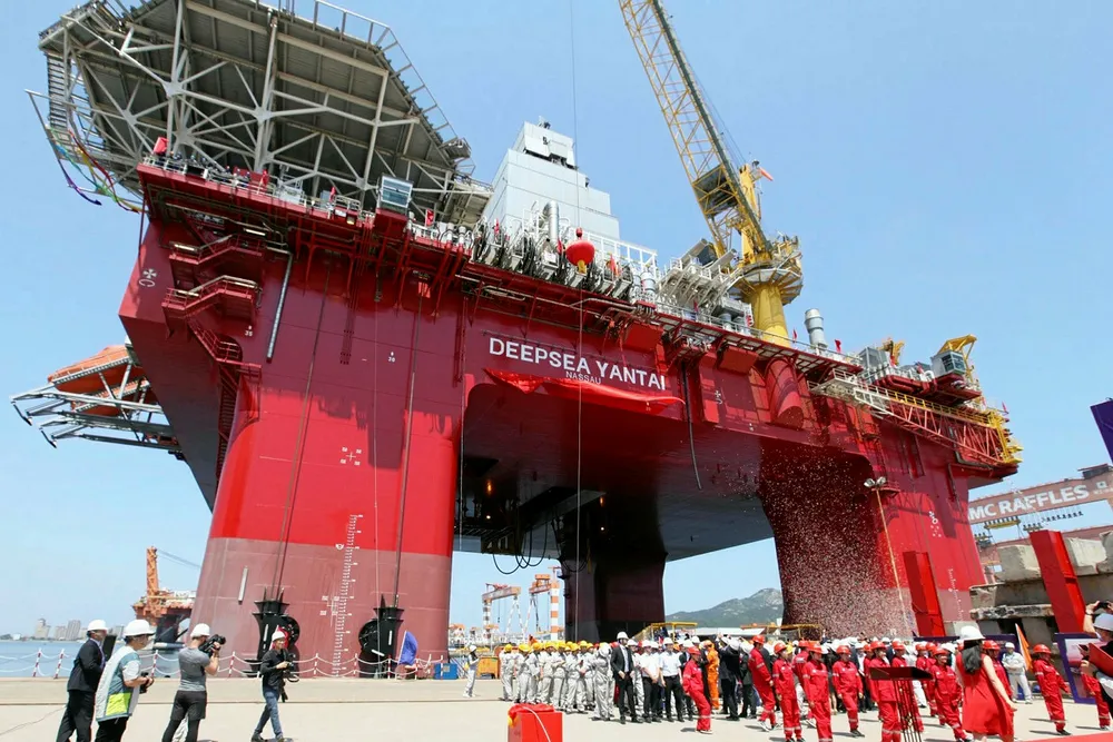 Lined up: Deepsea Yantai, shown at naming ceremony
