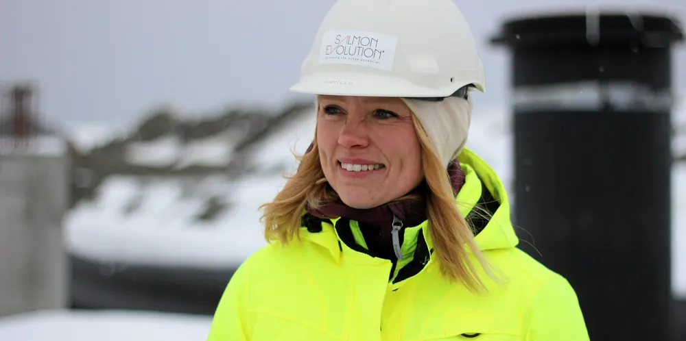 Salmon Evolution Project Director Kamilla Mordal Holo. The company, which is constructing a land-based salmon farm in Molde, Norway, is now the world's most valuable producer of salmon grown on land, knocking Atlantic Sapphire off its perch.
