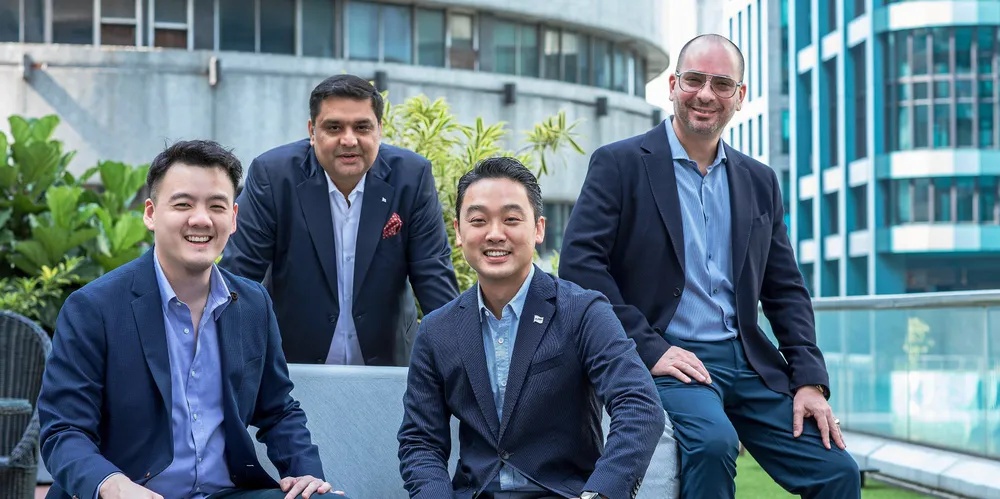 . (left to right) Shaun Hon, Motion Ventures' co-founder and general partner, Nakul Malhotra, Wilhelmsen's, vice president of open innovation, James Ong, IMC Ventures' investment committee member and Chakib Abi-Saab, Lloyd’s Register, chief technology and innovation officer.