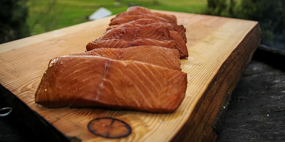 Smoked salmon.
