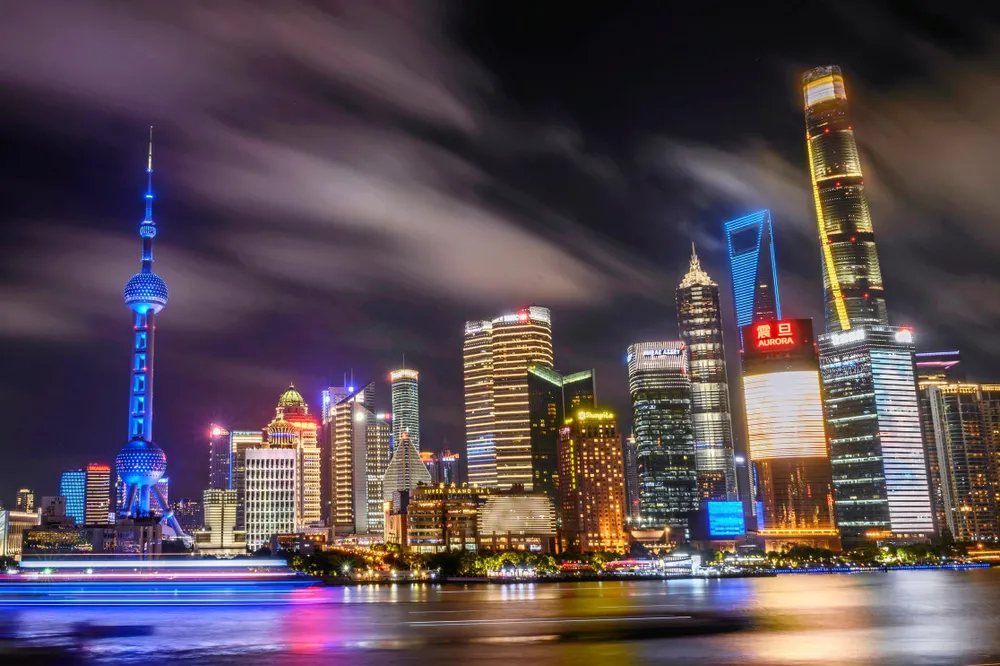 A view of Shanghai's business district, Lujiazui.