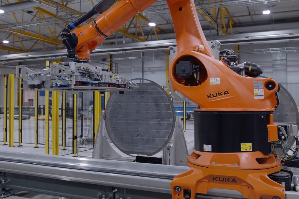 An automated production line at Nel's factory in Norway
