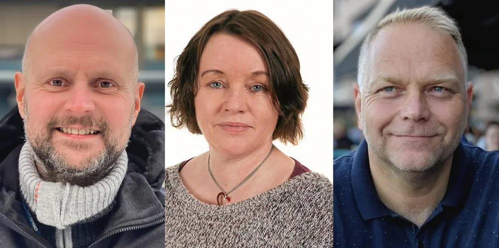 Bengt Eidem (Tensio), Eirin Kjølstad (Arva) og Per Jarle Paulsen (Mørenett).