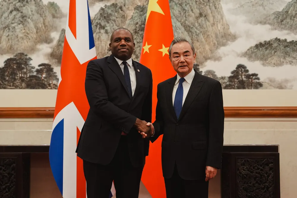 David Lammy meets with the Foreign Minister of the People's Republic of China, Wang Yi, last October.