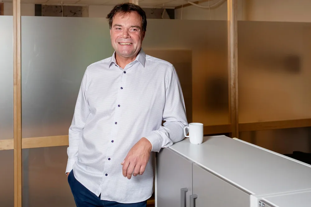 Vegard Wollan tok over som sjef i Nordic Semiconductor ved årsskiftet. Aksjen hadde før dagens kvartalsrapport falt 17 prosent på Oslo Børs.