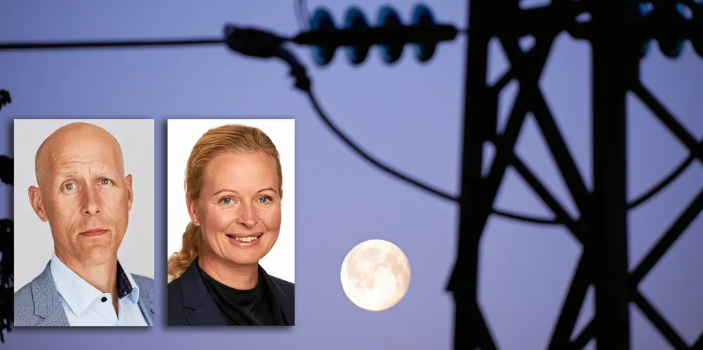 . Statnett og Svenska Kraftnäts fellesselskap Fifty, der Beate Sander Krogstad fra Statnett er styreleder, mister mye av sin betydning når de to selskapene begynner å utvikle separate IT-løsninger. Til venstre Erik Ek fra Svenska kraftnät.
