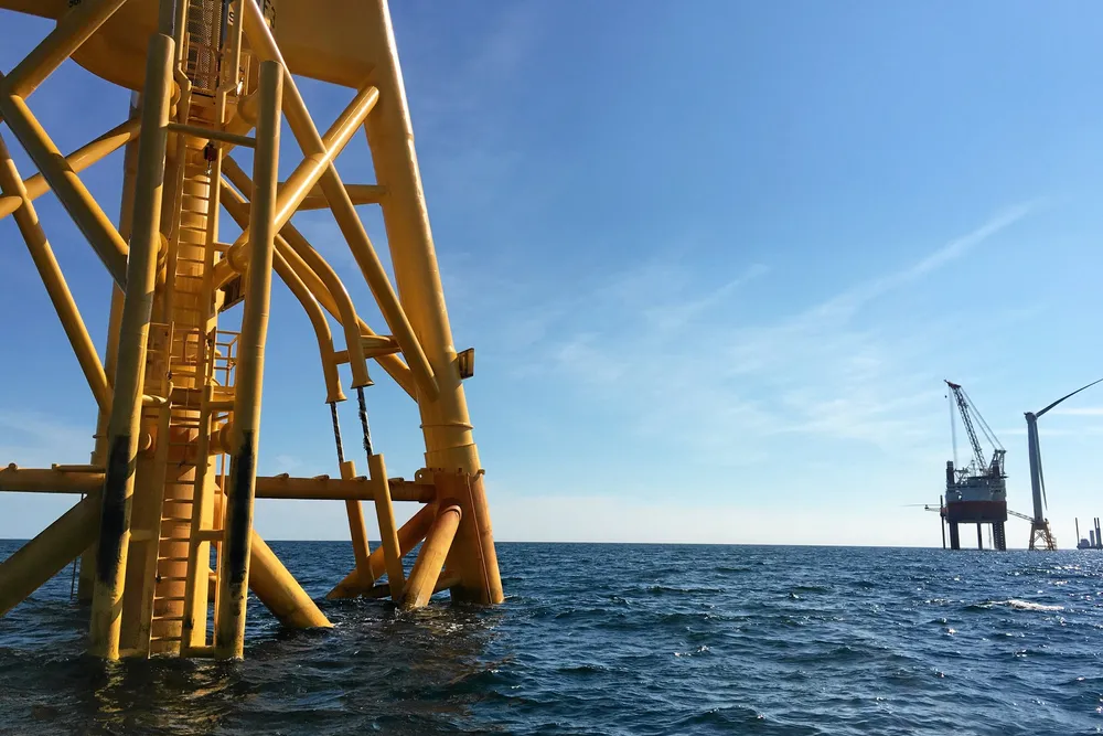 The nation's first offshore wind array, Block Island, off Rhode Island