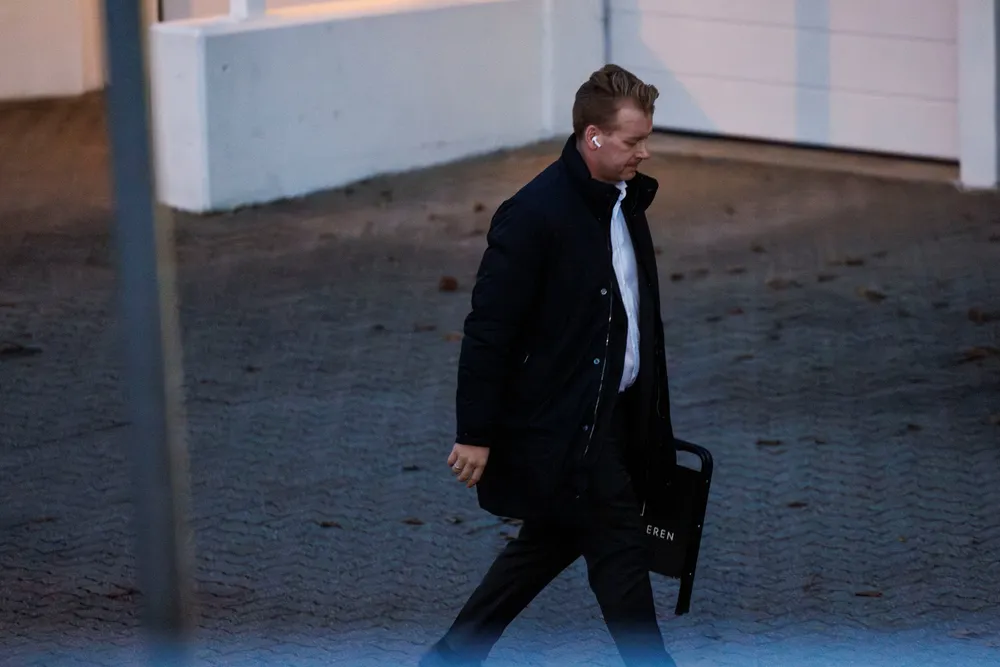 Eiendomsmegler Marius Aasen på jobb for Privatmegleren i Rogaland i 2024.