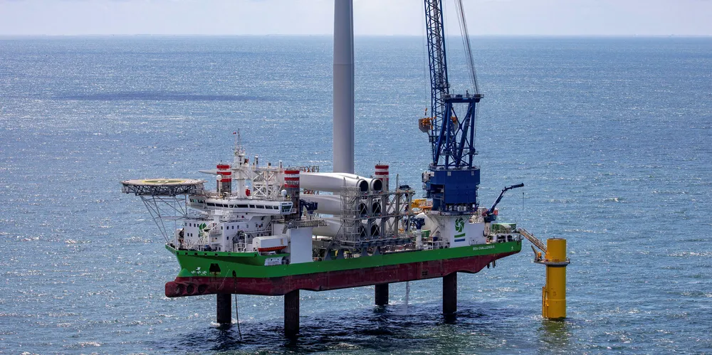 DEME vessel installing Siemens Gamesa turbines at Borssele 1&2