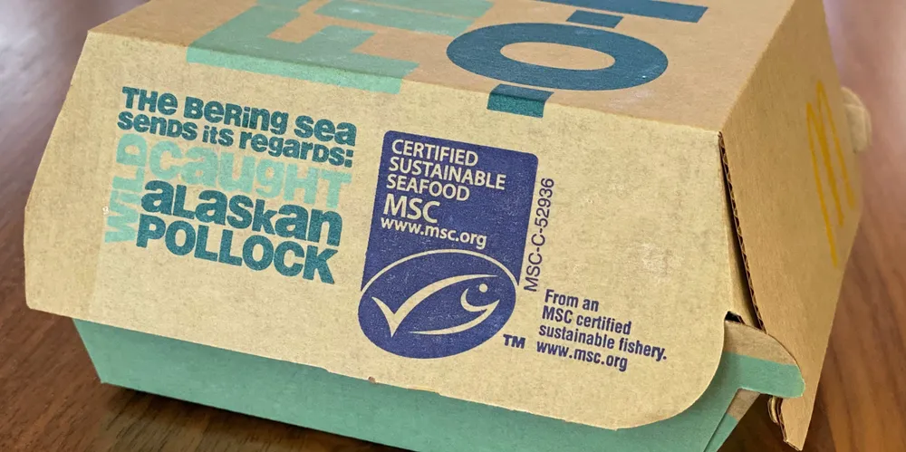 McDonald's Filet-o-Fish made with Marine Stewardship Council certified wild Alaska pollock.