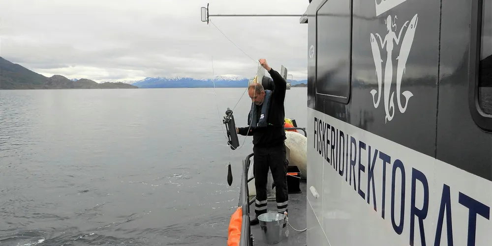 Researchers aboard the Rind are actively sampling waters around salmon farms in parts of Norway to monitor the movement and severity of the country's ongoing algal bloom, which has claimed large amounts of salmon.