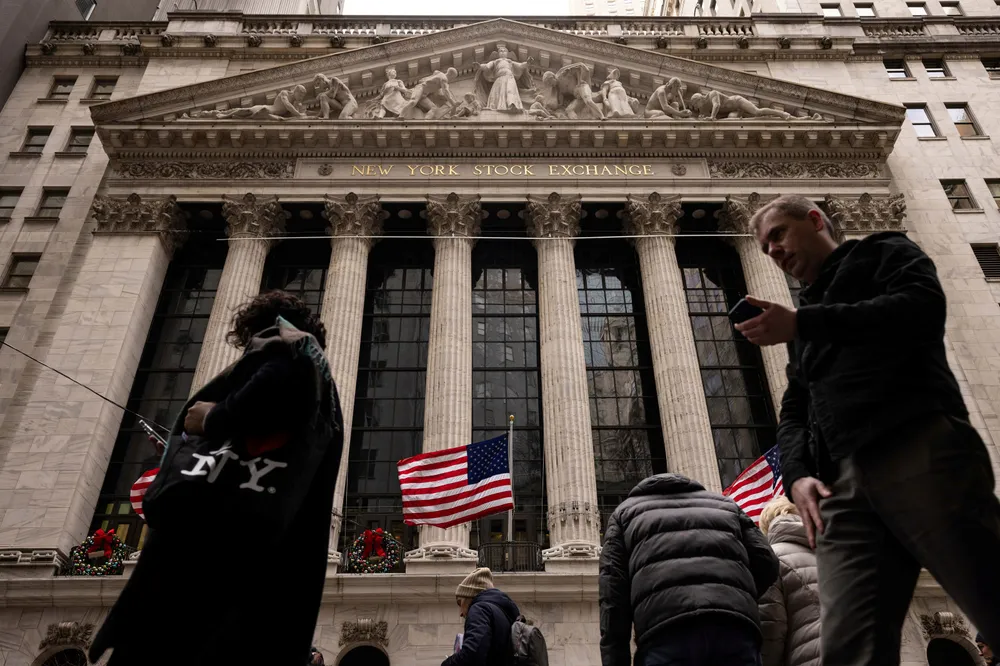 De amerikanske børsene fortsetter opp. Her New York Stock Exchange (Nyse).