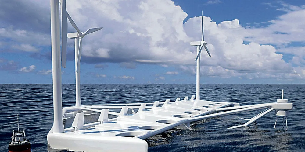 Poseidon wave device floating power plant by FPP