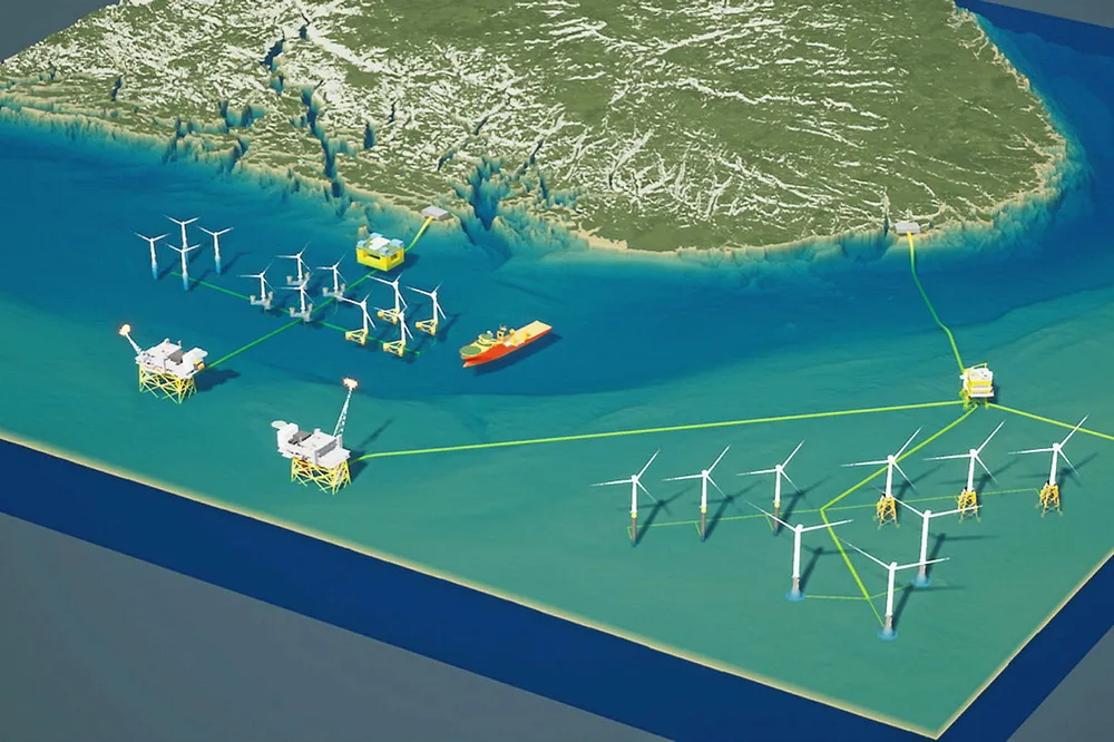 De to planlagte feltene Utsira Nord og Sørlige Nordsjø II.