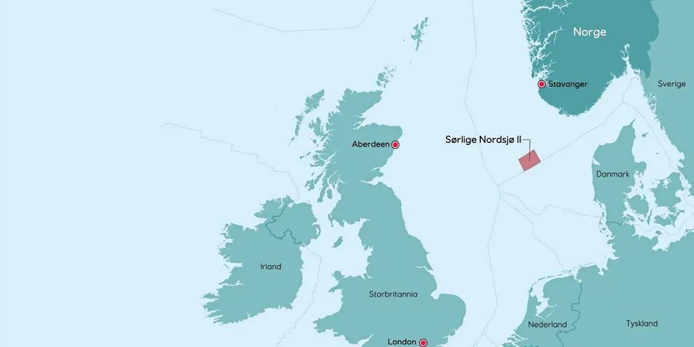 Equinor, RWE Renewables og Hydro satser sammen på bunnfast havvind i Sørlige Nordsjø II.