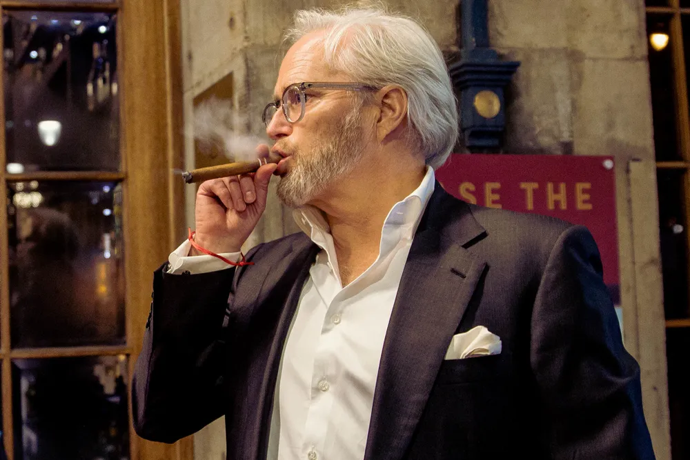 I november i fjor var Harald Moræus-Hanssen til stede på Petter Stordalens 60-årsdag på Christiania Teater.