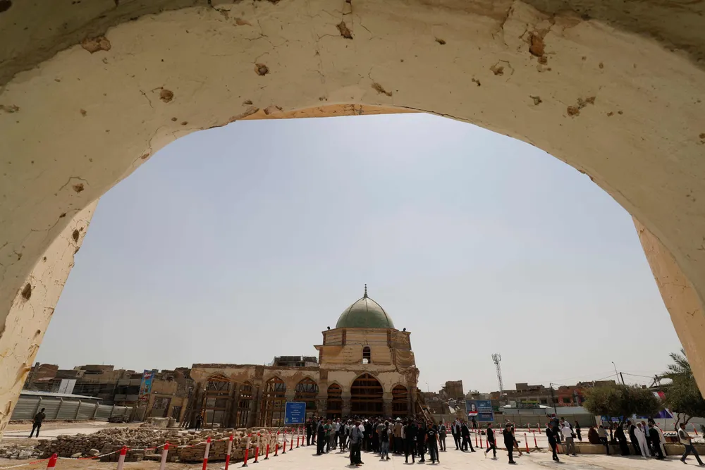 Landmark: the Al-Nuri Mosque in Iraq's second city of Mosul. Iraq is one of the nations at particular risk from global warming