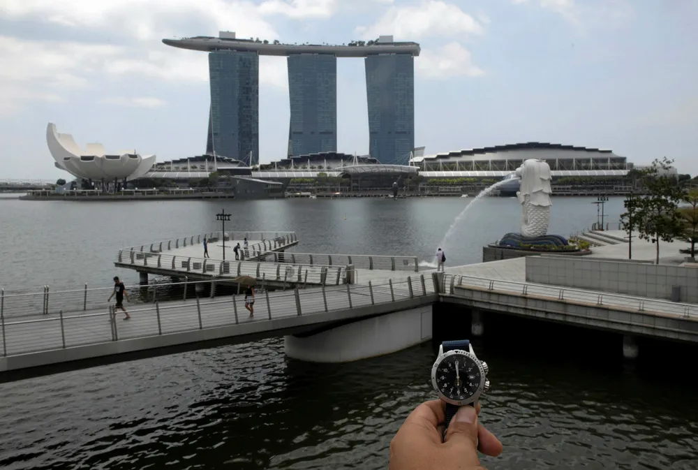 Future afloat: a view of Singapore’s Marina Bay. The Lion City could become the site of an innovative floating data centre.