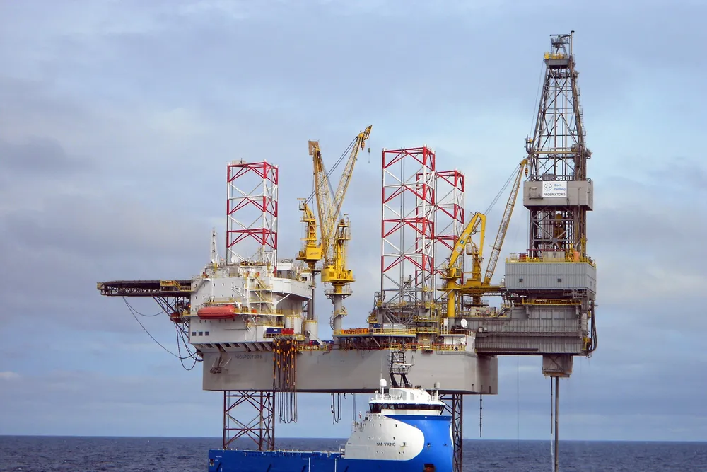 At work: the Borr Drilling jack-up Prospector 5, which is currently drilling at Glengorm in the UK North Sea