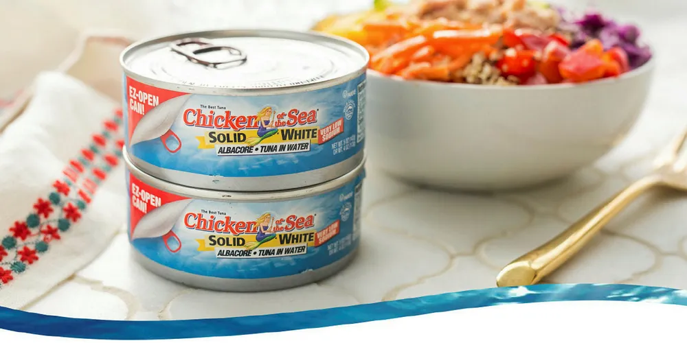 Chicken of the Sea canned tuna.