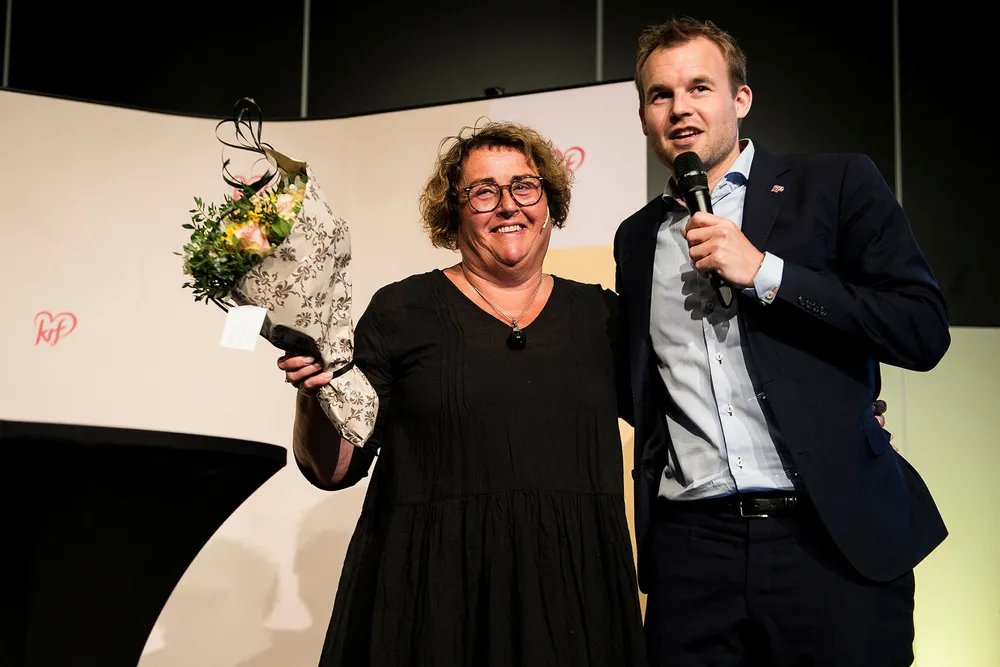 Etter at Olaug Bollestad holdt partilederens tale, kom Kjell Ingolf Ropstad, hennes kommende etterfølger, opp på scenen. Flere i partiet skulle gjerne beholdt Bollestad i stillingen, ifølge partitopp Jarle Skeidsvoll.