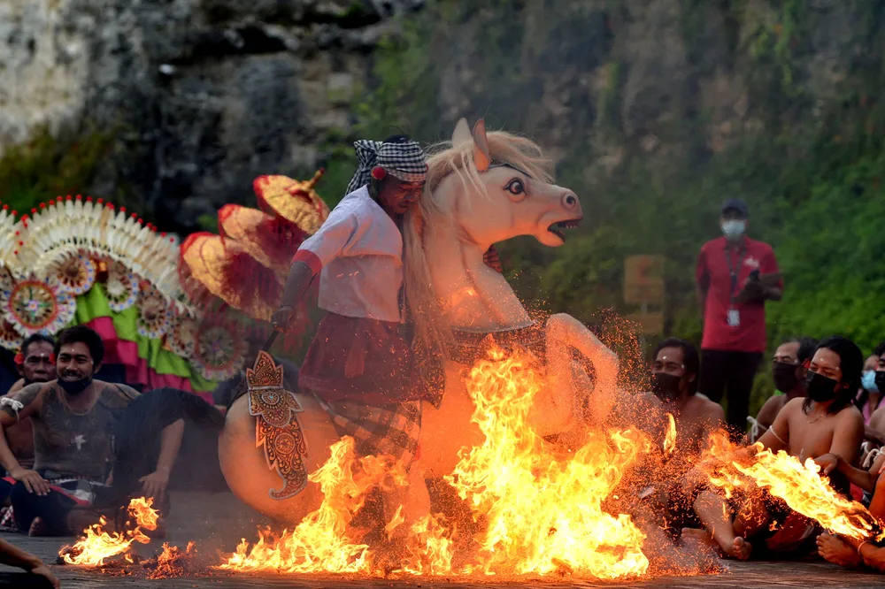 Performance: the Kecak dance in Bali, Indonesia