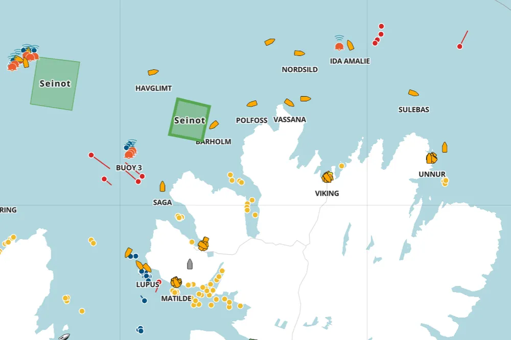 Et område vest av Kinnarodden, nord på Magerøya, er stengt for seinotflåten.